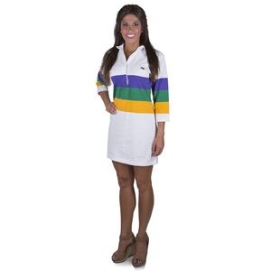 Perlis Chest Stripe Mardi Gras Rugby Dress